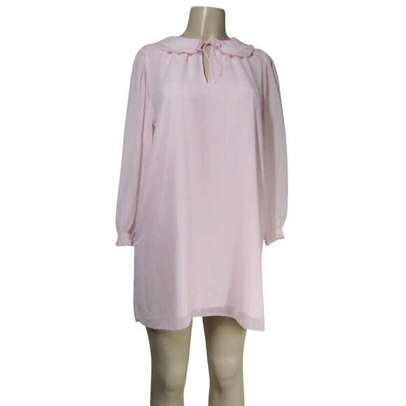 ARITZIA WILFRED Pink Pastel BUGSY Coquette Fairy Lolita Chiffon Mini Dress XS - Picture 1 of 11